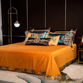 Luxury Large Jacquard with Embroidery Golden Duvet Cover  Yedwo